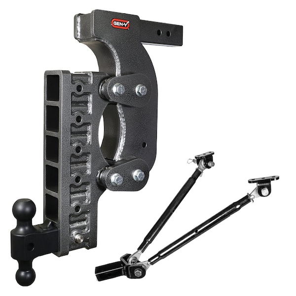 The BOSS TORSION-FLEX 2.5 in. Rec 21 in. Drop 2.4K TW 21K Hitch Dual-Ball Stabilizer